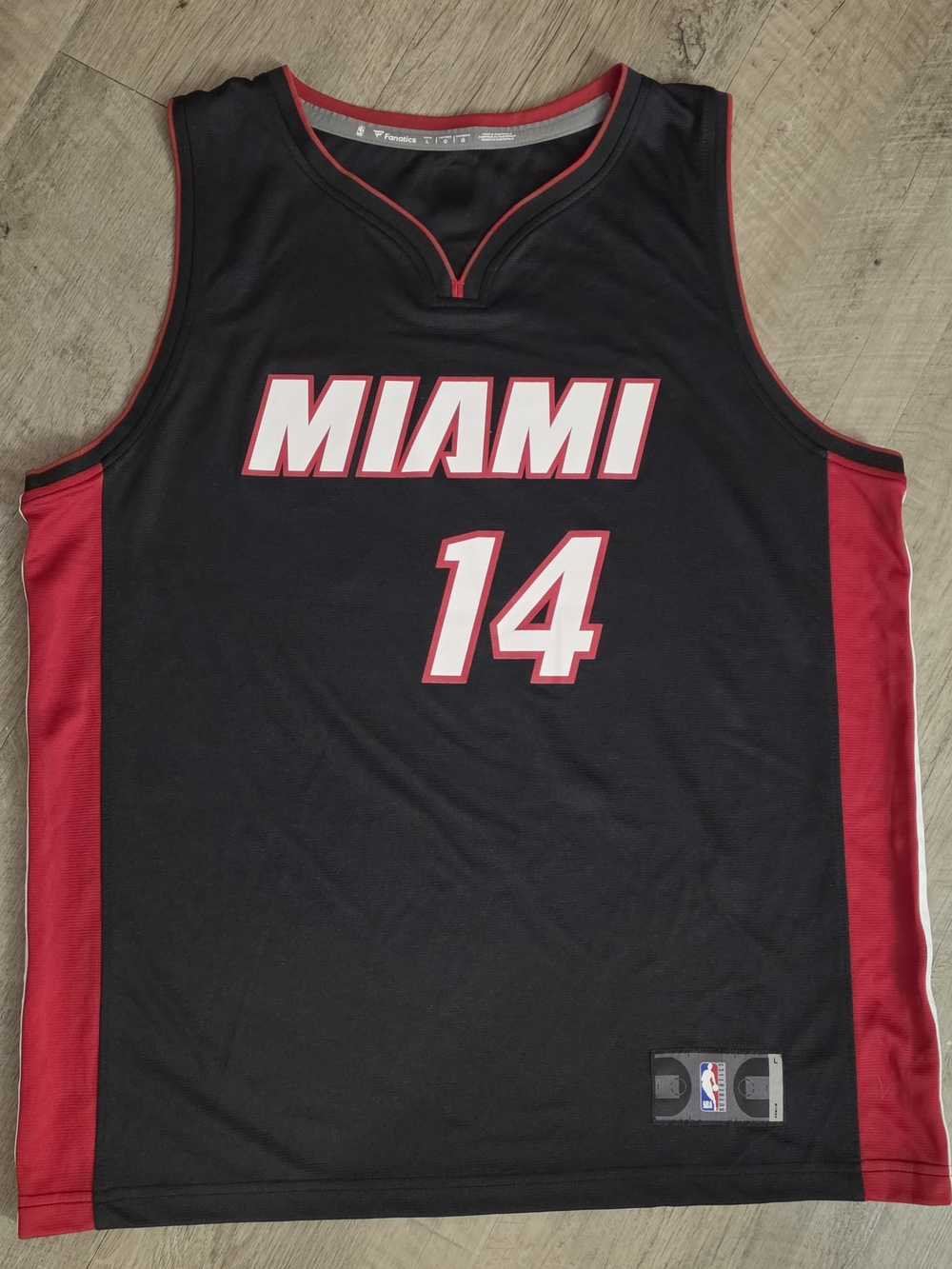 Fanatics Miami #14 Black and Red Basketball Jersey